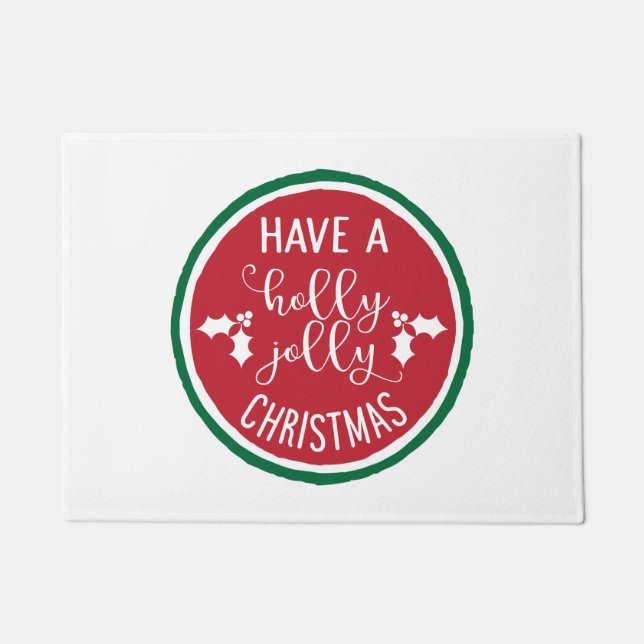 クリスマスを祝すてきう ドアマット (正面)