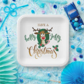 クリスマスを祝すてきう ペーパープレート (パーティー)