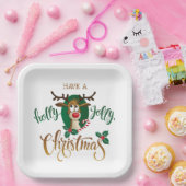 クリスマスを祝すてきう ペーパープレート (パーティー)