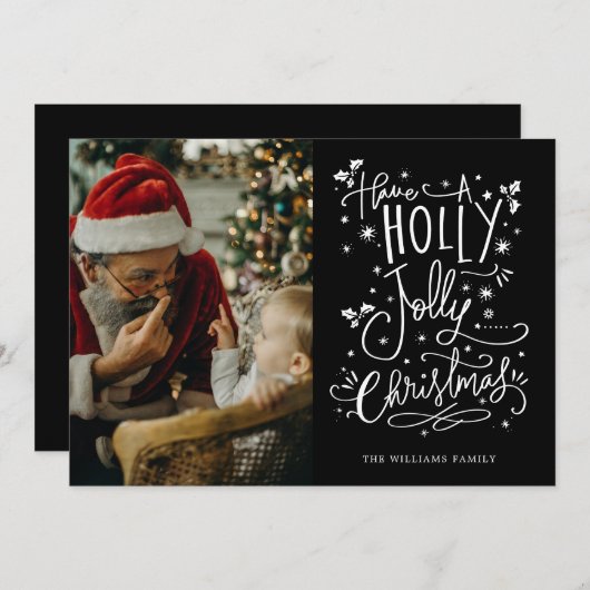 クリスマスを祝すてきう |写真の追加 シーズンカード (正面/裏面)