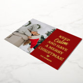 クリスマスを穏やかに楽しく 箔シーズンカード (回転した状態)