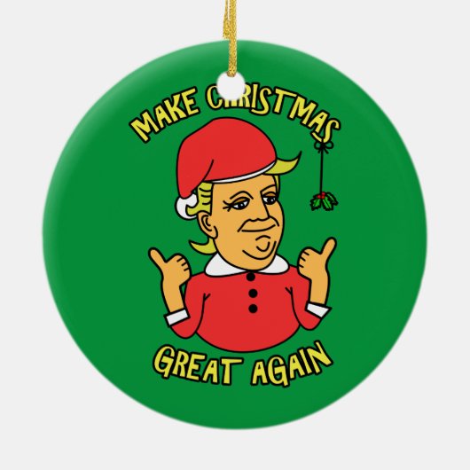 クリスマスを素晴らしく再度させて下さい セラミックオーナメント (裏面)