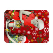 クリスマスを絞る マグネット (横)