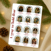 クリスマスを締めくくる特別な年を振り返る写真コラージュ シーズンカード