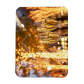 クリスマスを街で楽しめるシャンパングラス マグネット (縦)