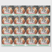 クリスマスを言いましたか。 ビーグル犬の包装紙 ラッピングペーパー (フラット)