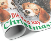 クリスマスを言いましたか。 ビーグル犬の包装紙 ラッピングペーパー (ロールコーナー)