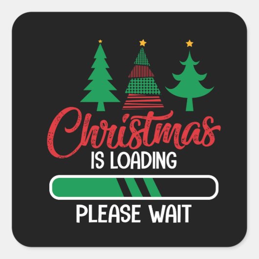 クリスマスを読み込んでいます。しばらくお待ちください スクエアシール (正面)