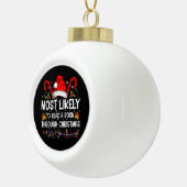 クリスマスを読通して本になる可能性が高い セラミックボールオーナメント (右)