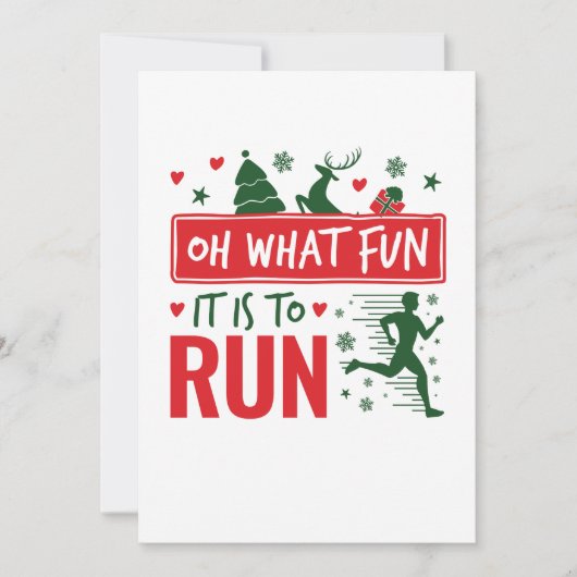 クリスマスを走るのがどれほど楽しいか ランニングランナークリスマス シーズンカード (正面)