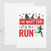 クリスマスを走るのがどれほど楽しいか ランニングランナークリスマス シーズンカード (正面/裏面)