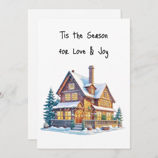 クリスマスを込めたあたたかなホリデーシーズンを願って シーズンカード (正面/裏面)