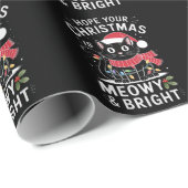 クリスマスを迎えて明るい猫のクリスマス ラッピングペーパー (ロールコーナー)