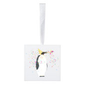 クリスマスを迎えるペンギン キューブオーナメント (右)