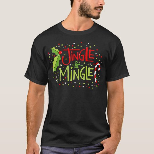 クリスマスを飾り立てる Tシャツ (正面)