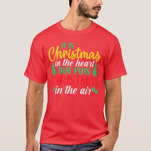 クリスマスを飾るのはハートのクリスマスだ Tシャツ (正面)