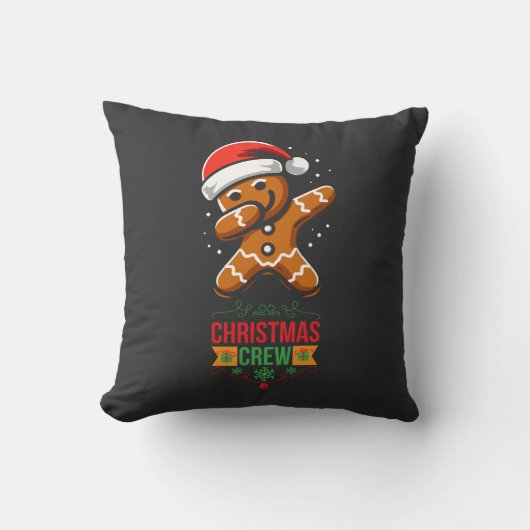 クリスマスを飾るジンジャーブレッド クッション (正面)