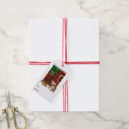 クリスマスを飾る ギフトタグ (より糸付き)