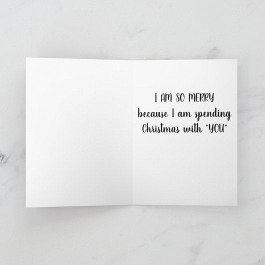 クリスマスを*あなた*と過ごすと私を作メリーる シーズンカード (内部)