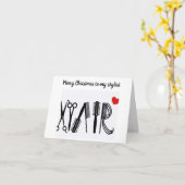 クリスマスを***私のスタイリスト*** カード (黄色い花)