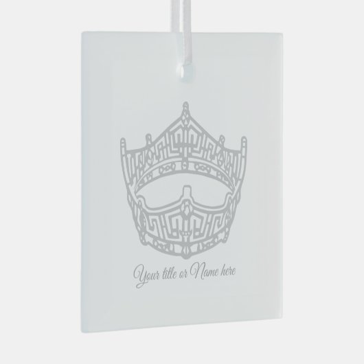 クリスマスアイコニックなアメリカのページェント王冠 ガラスオーナメント (正面右)