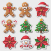 クリスマスアイコンのフェスティバル シール (正面)