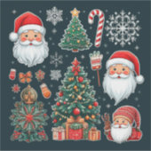 クリスマスアイコンのフェスティバル シール (正面)