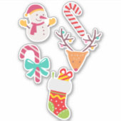 クリスマスアイコンステッカーパック シール (正面)