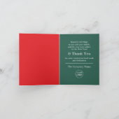 クリスマスアイコンデザイン、季節従業員 サンキューカード (内部)