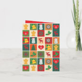 クリスマスアイコンデザイン、季節従業員 サンキューカード (裏面)