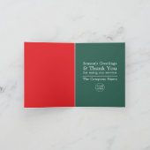 クリスマスアイコンデザイン、季節顧客 サンキューカード (内部)