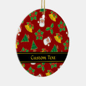 クリスマスアイコンパターン セラミックオーナメント (右)