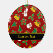 クリスマスアイコンパターン セラミックオーナメント (左)