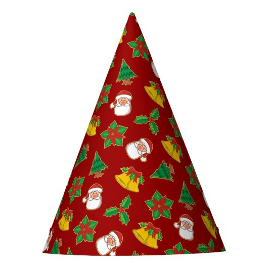 クリスマスアイコンパターン パーティーハット (正面)