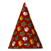 クリスマスアイコンパターン パーティーハット (右)