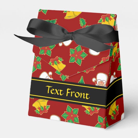 クリスマスアイコンパターン フェイバーボックス (正面サイド)