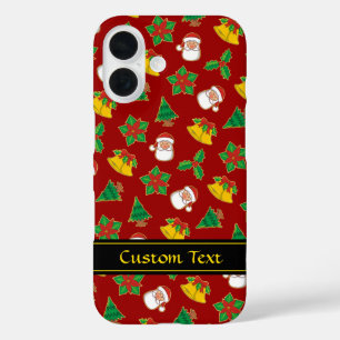 クリスマスアイコンパターン iPhone 16ケース