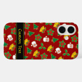 クリスマスアイコンパターン Case-Mate iPhoneケース (裏面 (横))