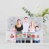 クリスマスアイコンフォトコラージュモダンユニーク 招待状 (スタンド正面)