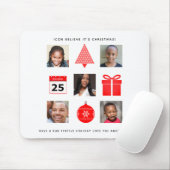 クリスマスアイコンフォトコラージュ記念モダン品 マウスパッド (マウス)