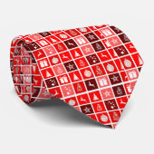 クリスマスアイコンレッドスクウェアズホリデーアートクラシック ネクタイ (ロール)