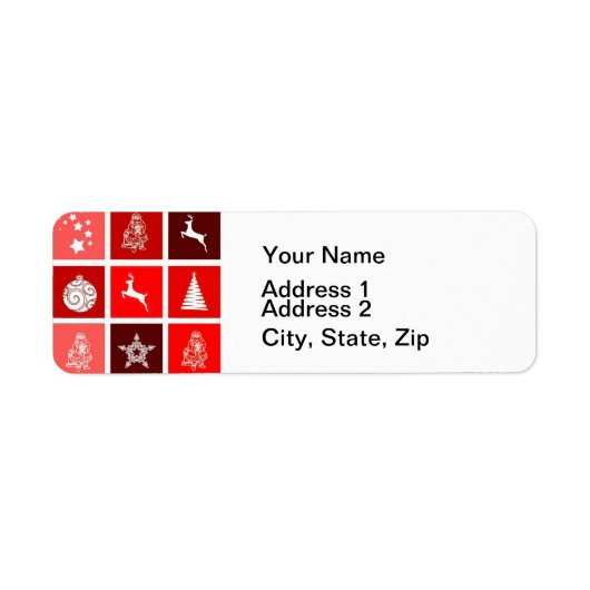 クリスマスアイコンレッドスクウェアズホリデーアートクラシック ラベル (正面)