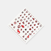 クリスマスアイコン スタンダードカクテルナプキン (角)
