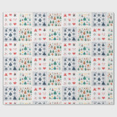 クリスマスアイコン ラッピングペーパー (フラット)