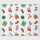 クリスマスアイコン ラッピングペーパー (フラット)