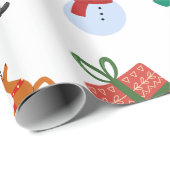 クリスマスアイコン ラッピングペーパー (ロールコーナー)