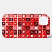 クリスマスアイコン 赤 スクエア ホリデーアート クラシック Case-Mate iPhoneケース (裏面 (横))