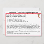 クリスマスアイスコーキー交換レシピ5 x 7 シーズンカード (裏面)