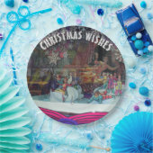 クリスマスアイススケーターウィンターテーマ ペーパープレート (パーティー)