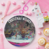 クリスマスアイススケーターウィンターテーマ ペーパープレート (パーティー)